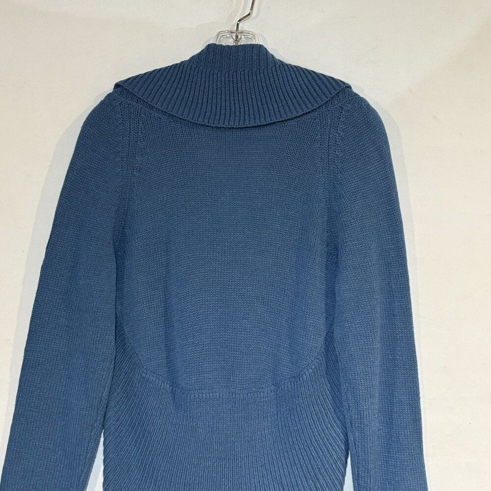 Women’s Motto Blue Shawl Collar Cardigan Sweater Size S Acrylic Wool - Picture 6 of 16